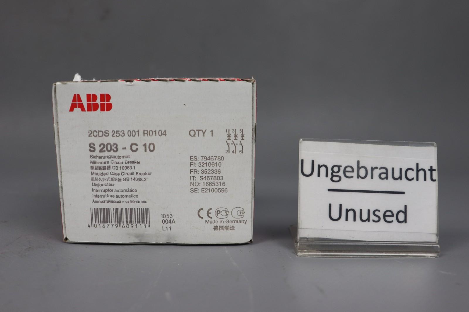 S203-C10 Miniature Circuit Breaker - 3P - C - 10 A