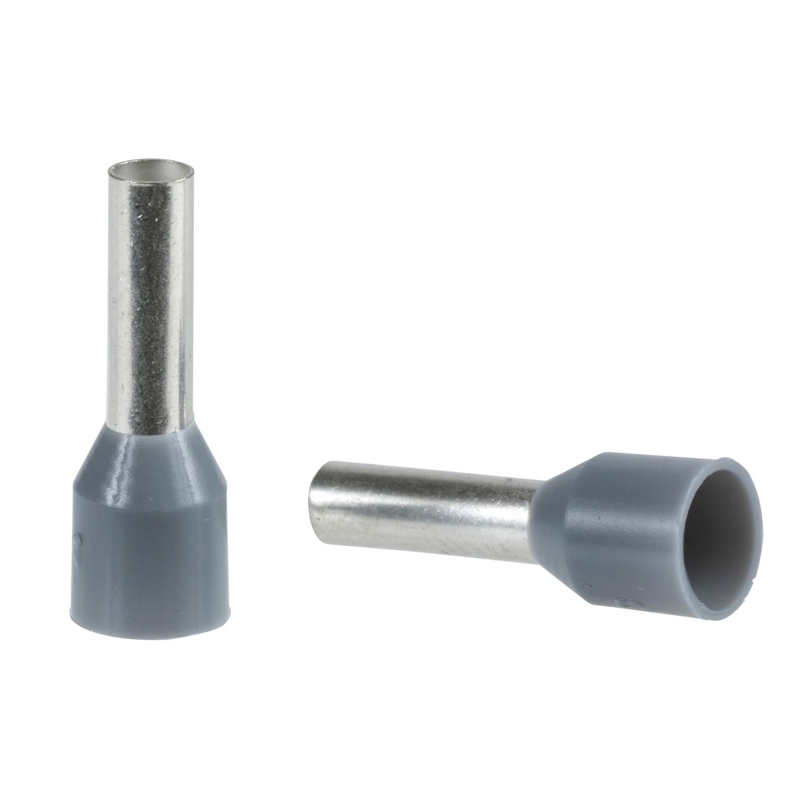 Cable ends, Linergy TR cable ends, single conductor, blue, 0.75mm², for insulated cable, short size, 10 sets of 100