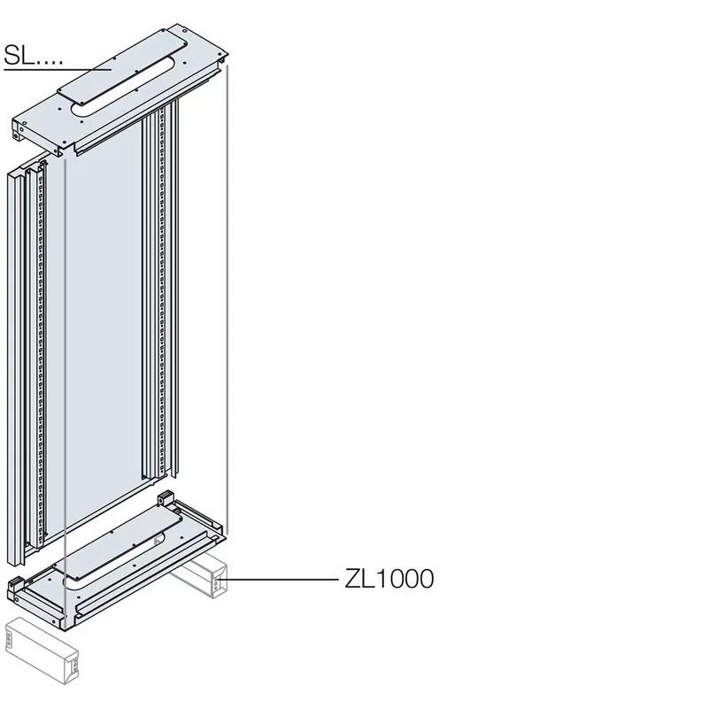 L-SL1608 Cabinet, Rows: 2, 1600 mm x 800 mm x 195 mm, Grounded (Class I), IP43