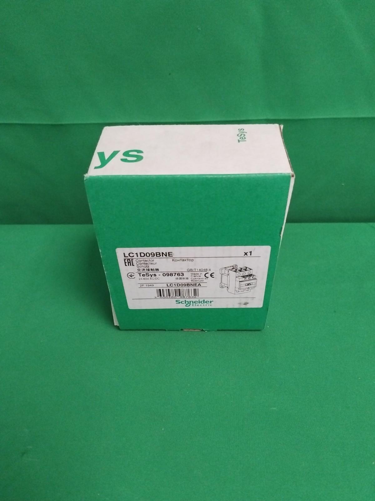IEC contactor, TeSys Deca Green, nonreversing, 9A, 5HP at 480VAC, up to 100kA SCCR, 3 phase, 3 NO, 24/60 VAC/VDC coil, open