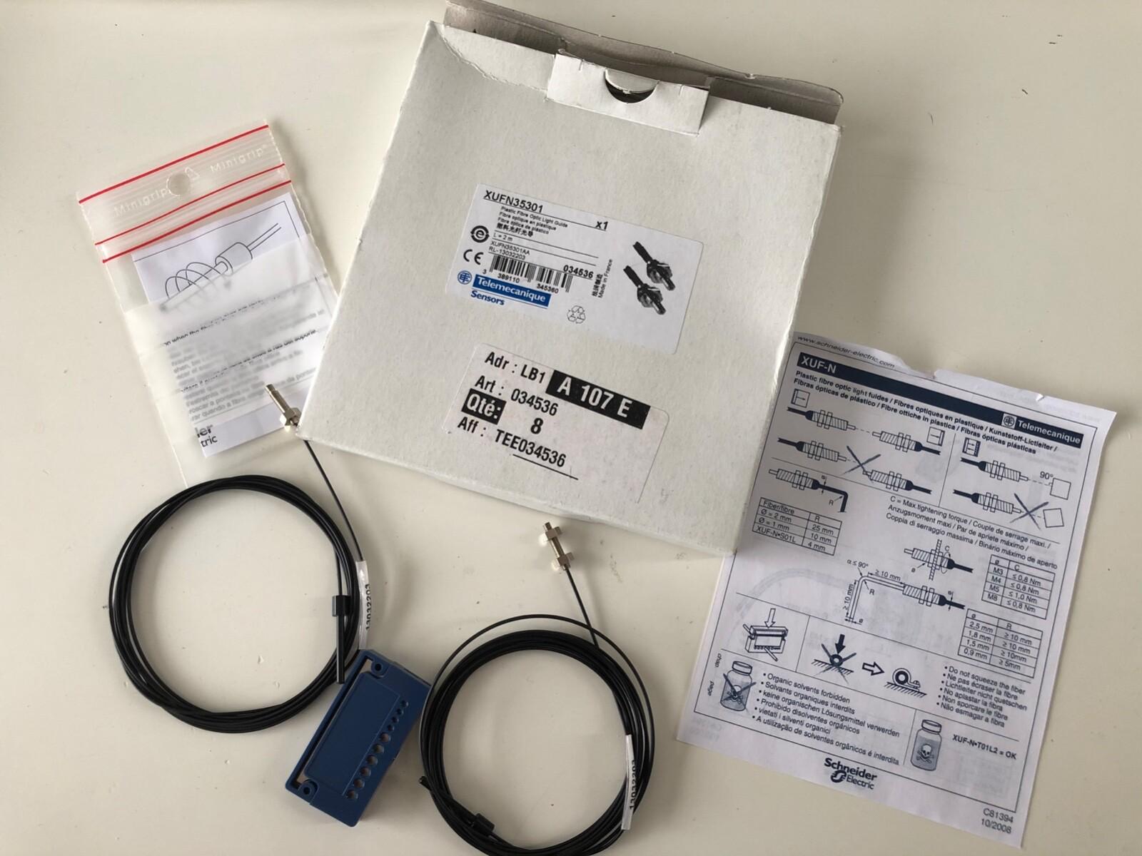 Photoelectric sensors XU, plastic fibre optic for sensor, thru beam, positioning, std., 2 m, Sn50mm