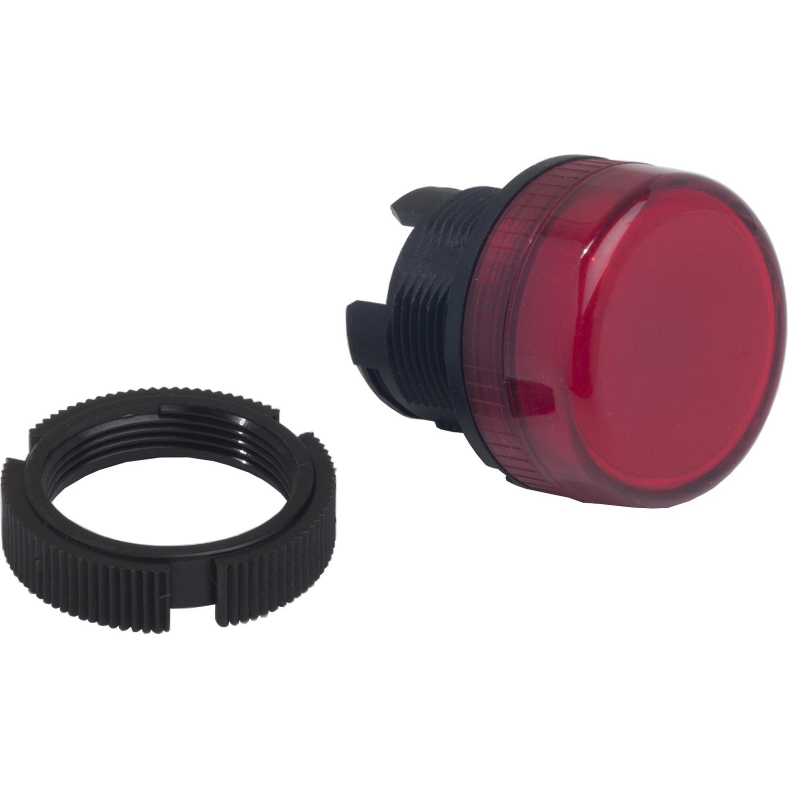 Head for pilot light, Harmony XAC, for incandescent bulb, plastic, red cap, 22mm