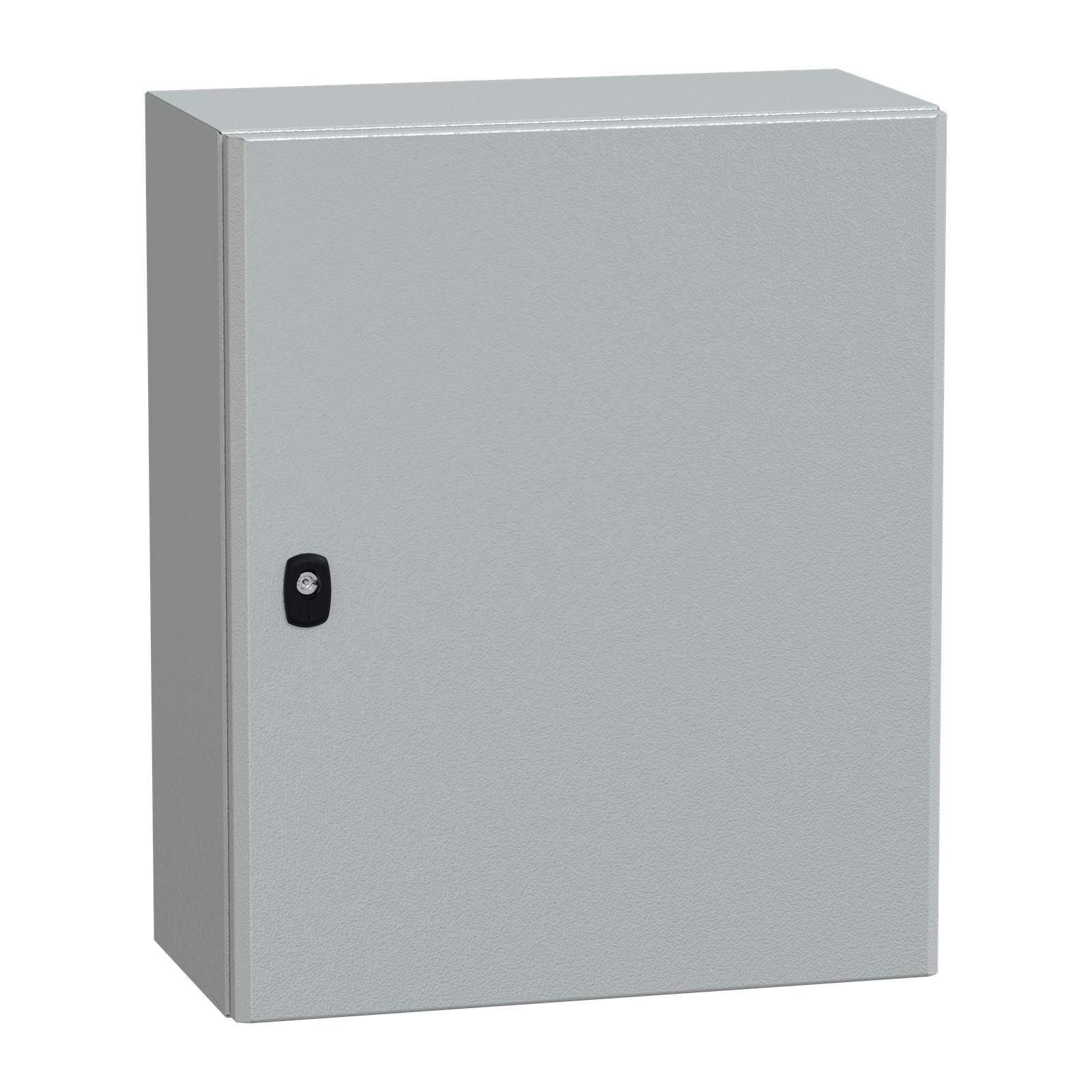 Wall mounted steel enclosure, Spacial S3D, plain door, without mounting plate, 600x500x250mm, IP66, IK10