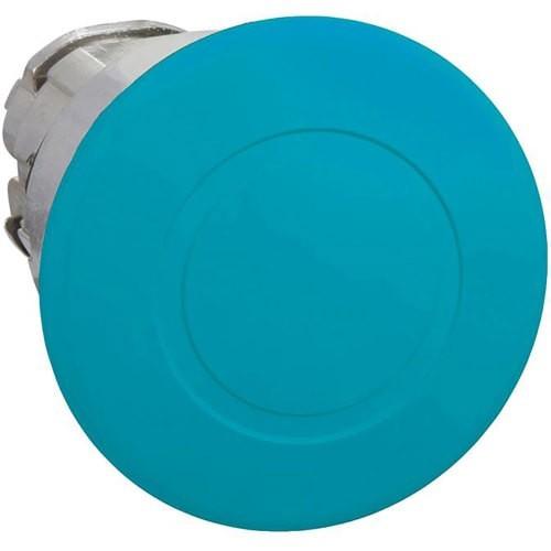 Head for non illuminated push button, Harmony XB4, blue mushroom 40mm, 22mm, latching, push pull to release, unmarked