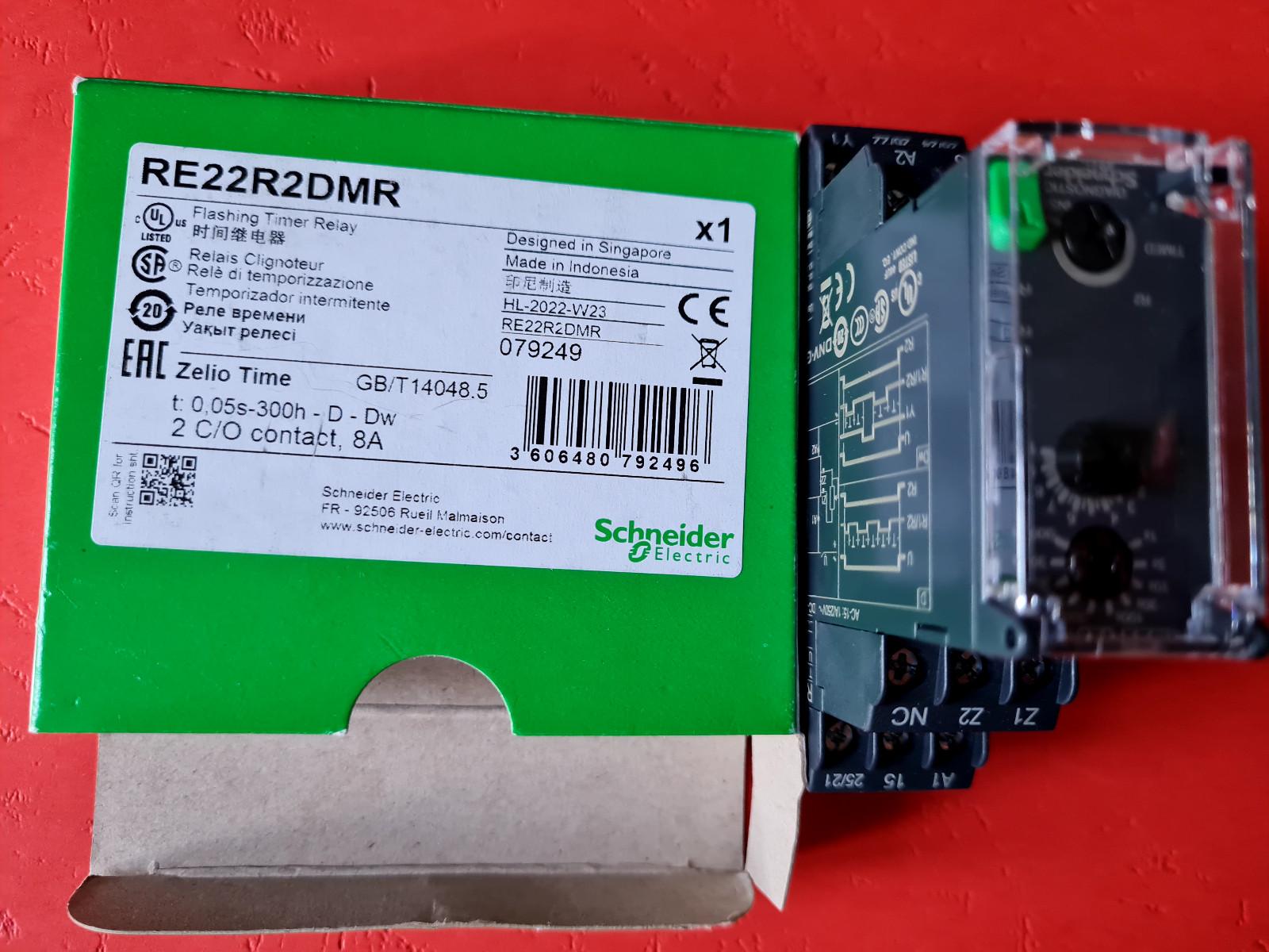 Modular timing relay, Harmony, 8A, 2CO, 0.05s...300h, symmetrical flashing, 24...240V AC DC