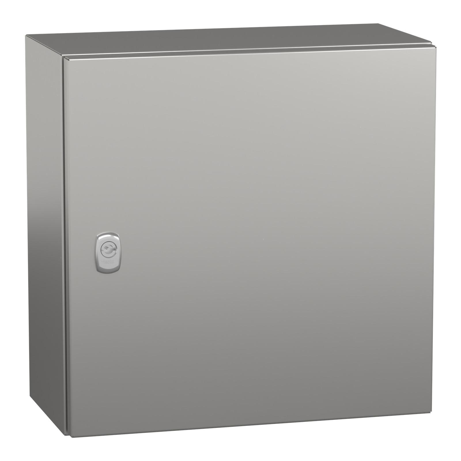 Wall mounted enclosure, Spacial S3X, stainless steel 316L, plain door, 400x400x200mm, IP66