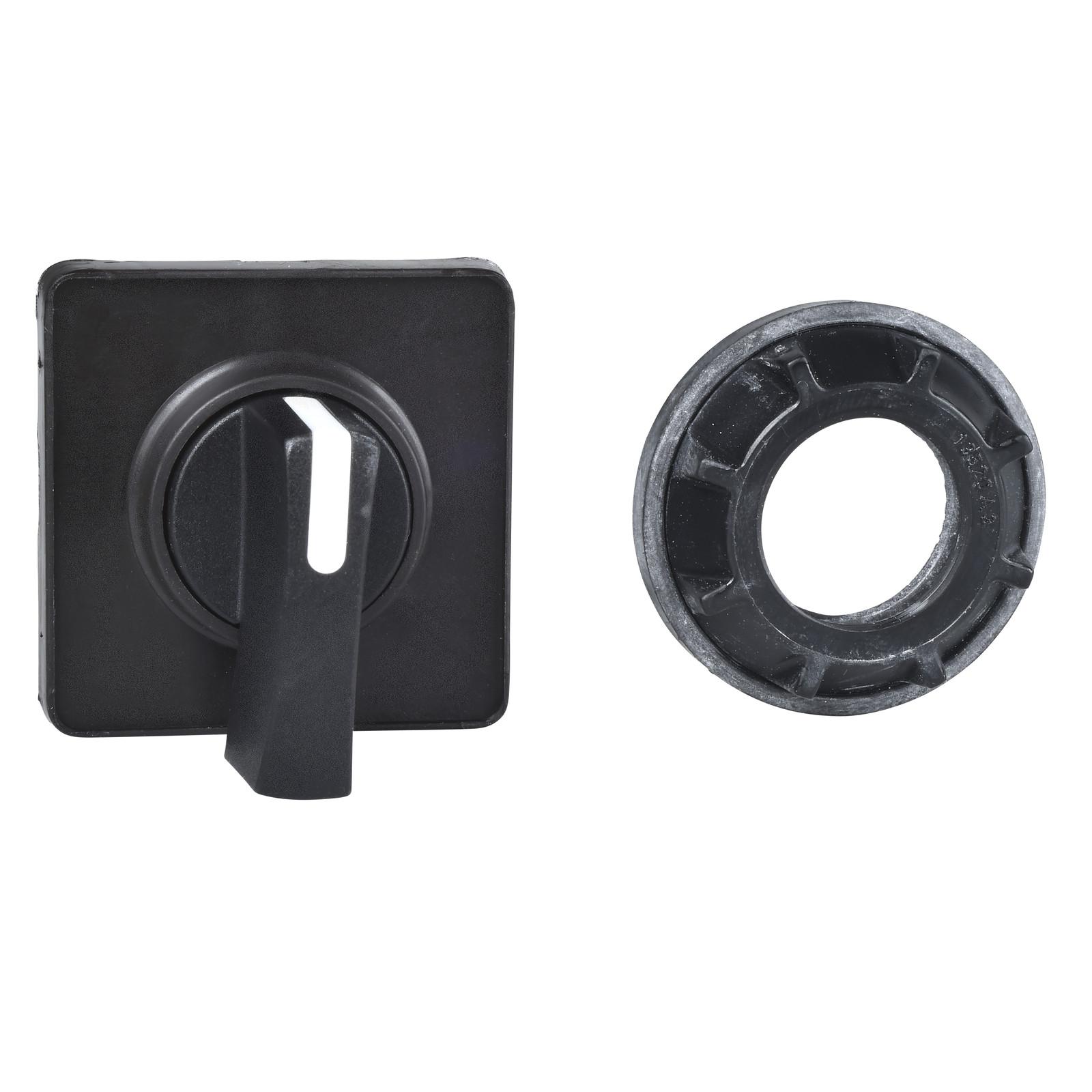 Cam switch operating head, Harmony K, Ø 22mm, plastic, 45x45mm, black, black handle
