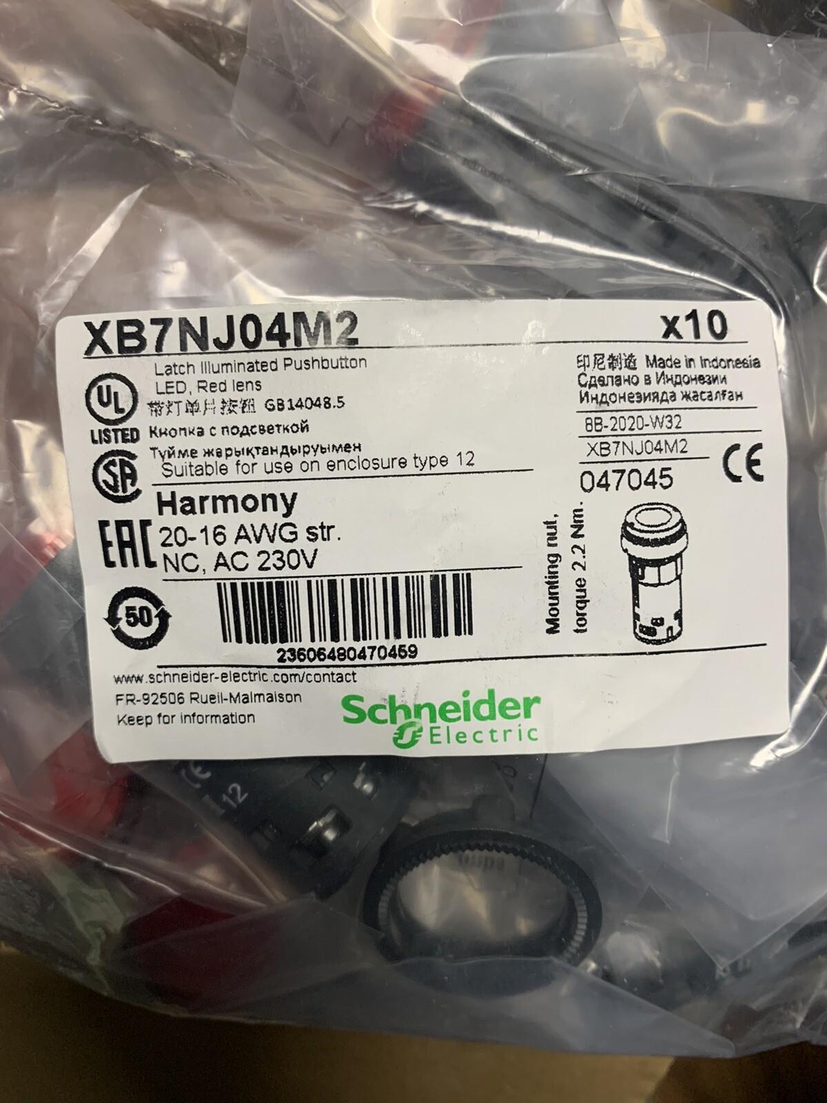 ILLUM. P.B - LED - Latch -1NC - Red - 230v
