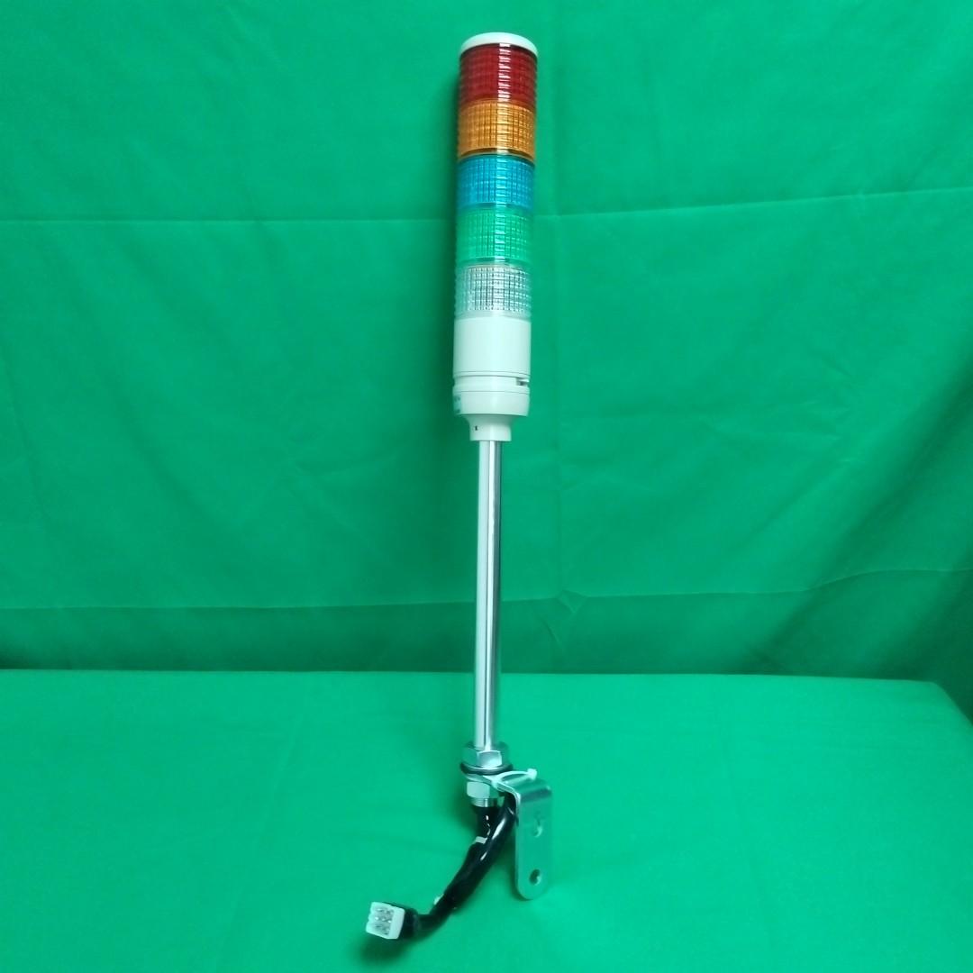 Harmony XVC, Monolithic precabled tower light, plastic, red orange green blue clear, Ø60, base mounting, steady or flashing, buzzer, IP54, 24 V AC/DC
