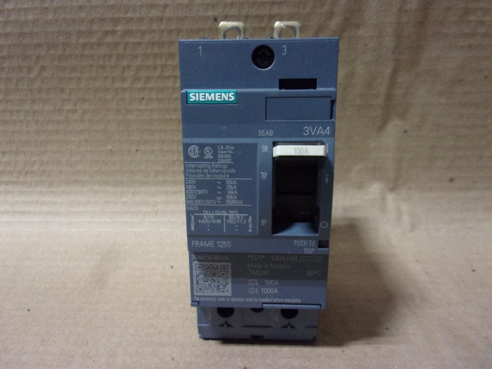 BRKR 3VA41 2P 100A 25KA FTFM LD LUG