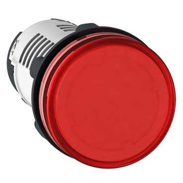 Monolithic pilot light, Harmony XB7, plastic, red, 22mm, integral LED, 230...240V AC