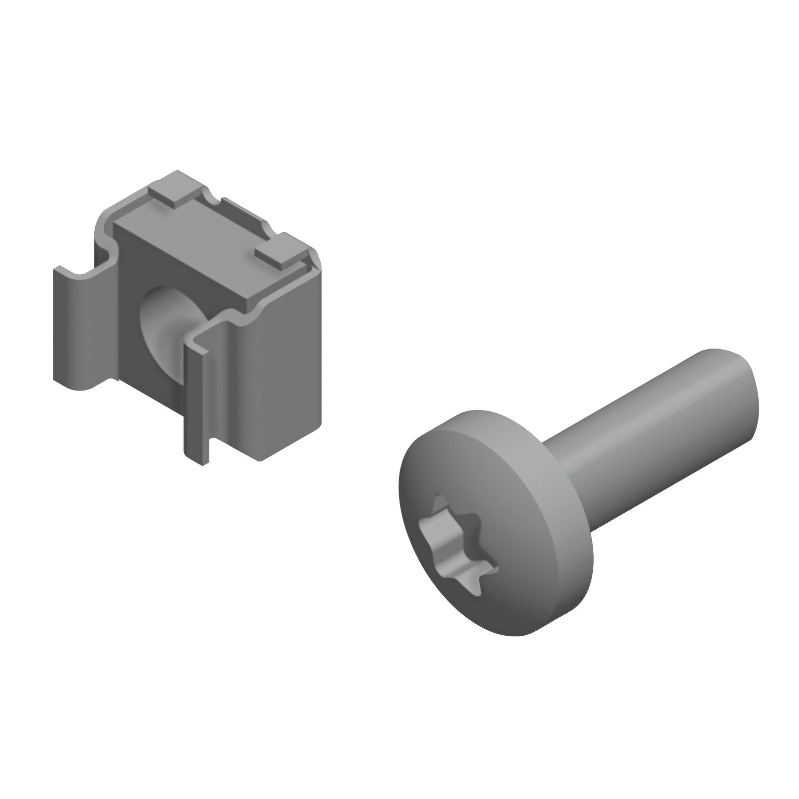 Actassi - set of 100 cage nuts M6 for 8.5 mm square holes