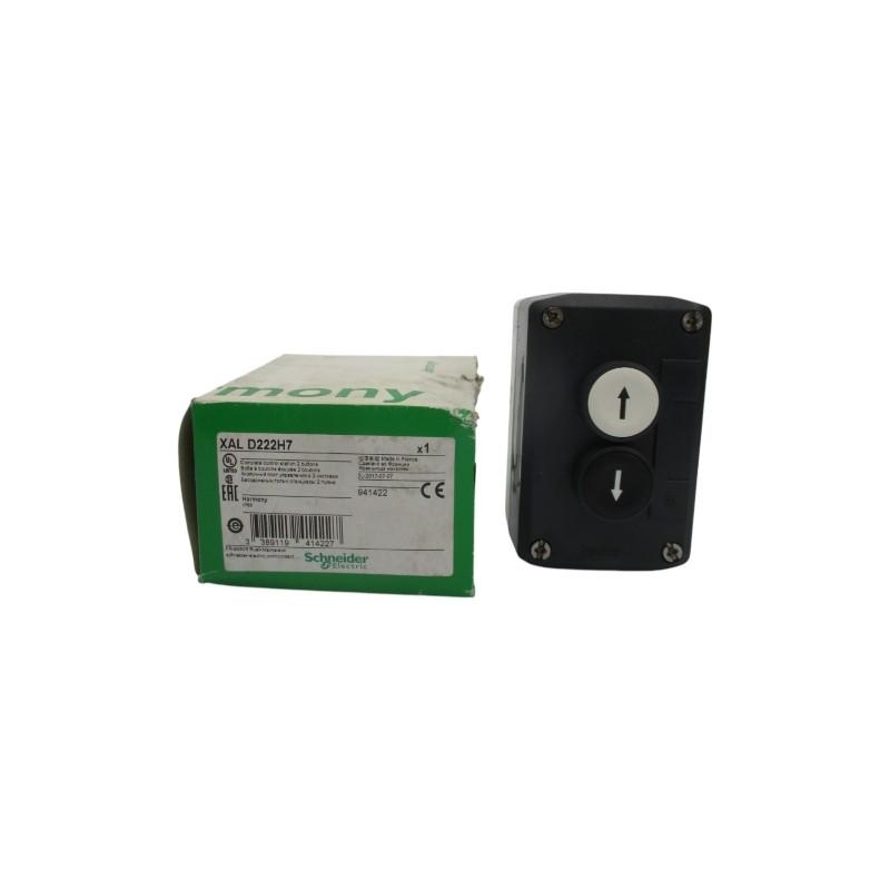 Control station, Harmony, plastic, dark grey, 1 flush marked UP ARROW 1 flush marked DOWN ARROW push buttons, 22mm, spring return, UL CSA certified