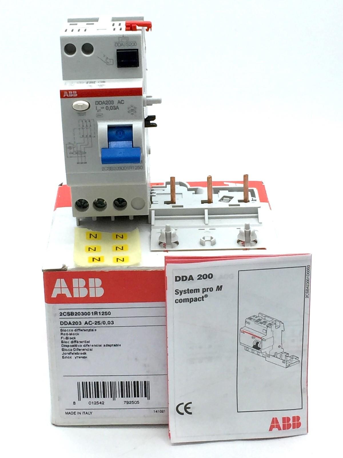 DDA203 AC-25/0.03 Residual Current Device Block