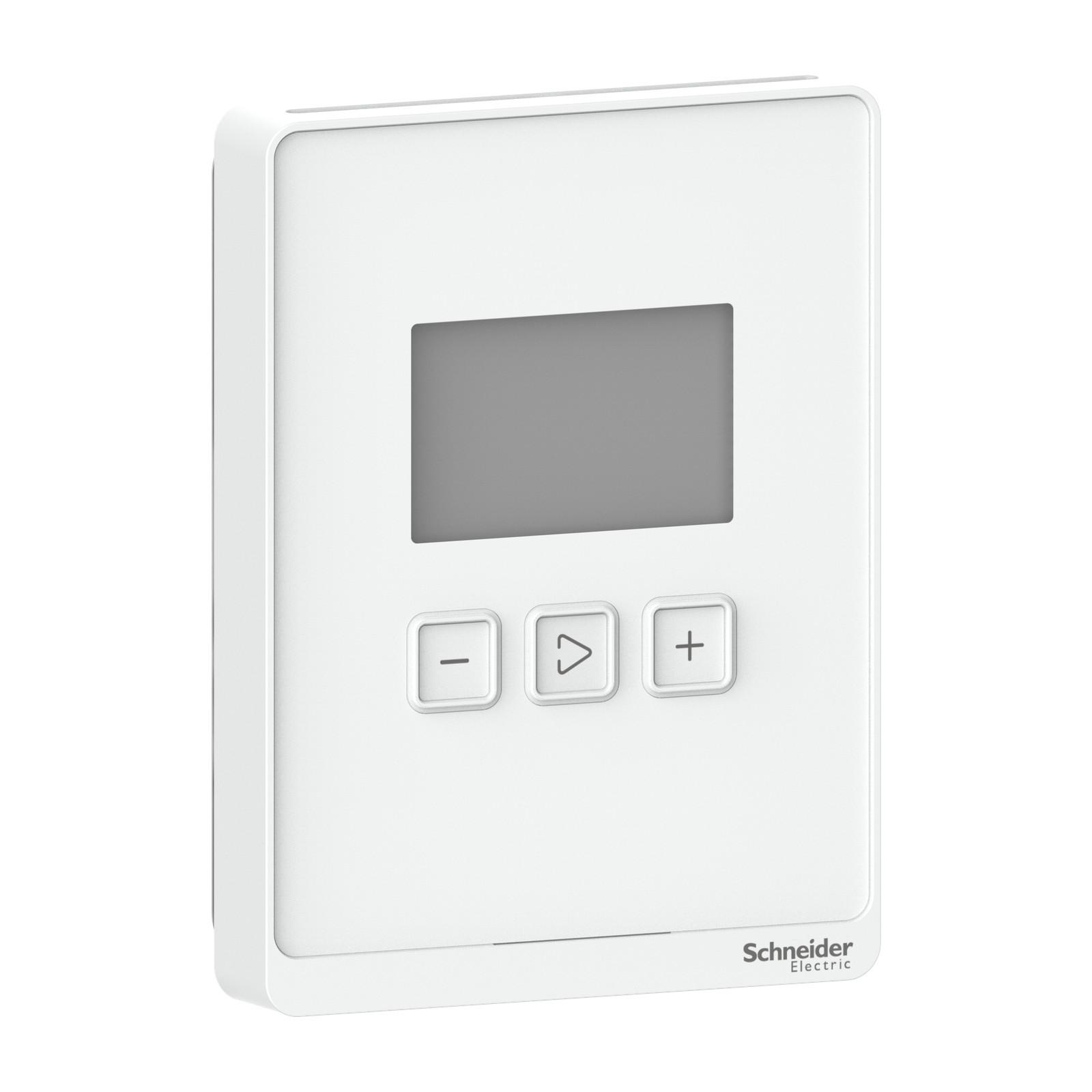 SpaceLogic SLP Series Sensor, Room, Temperature, Segmented LCD, BACnet MSTP/Modbus Outputs with Optimum White Housing