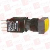 Complete illuminated push button, Harmony XB6, yellow rectang flush, 16mm, spring return, 1NO + 1NC, 12...24V