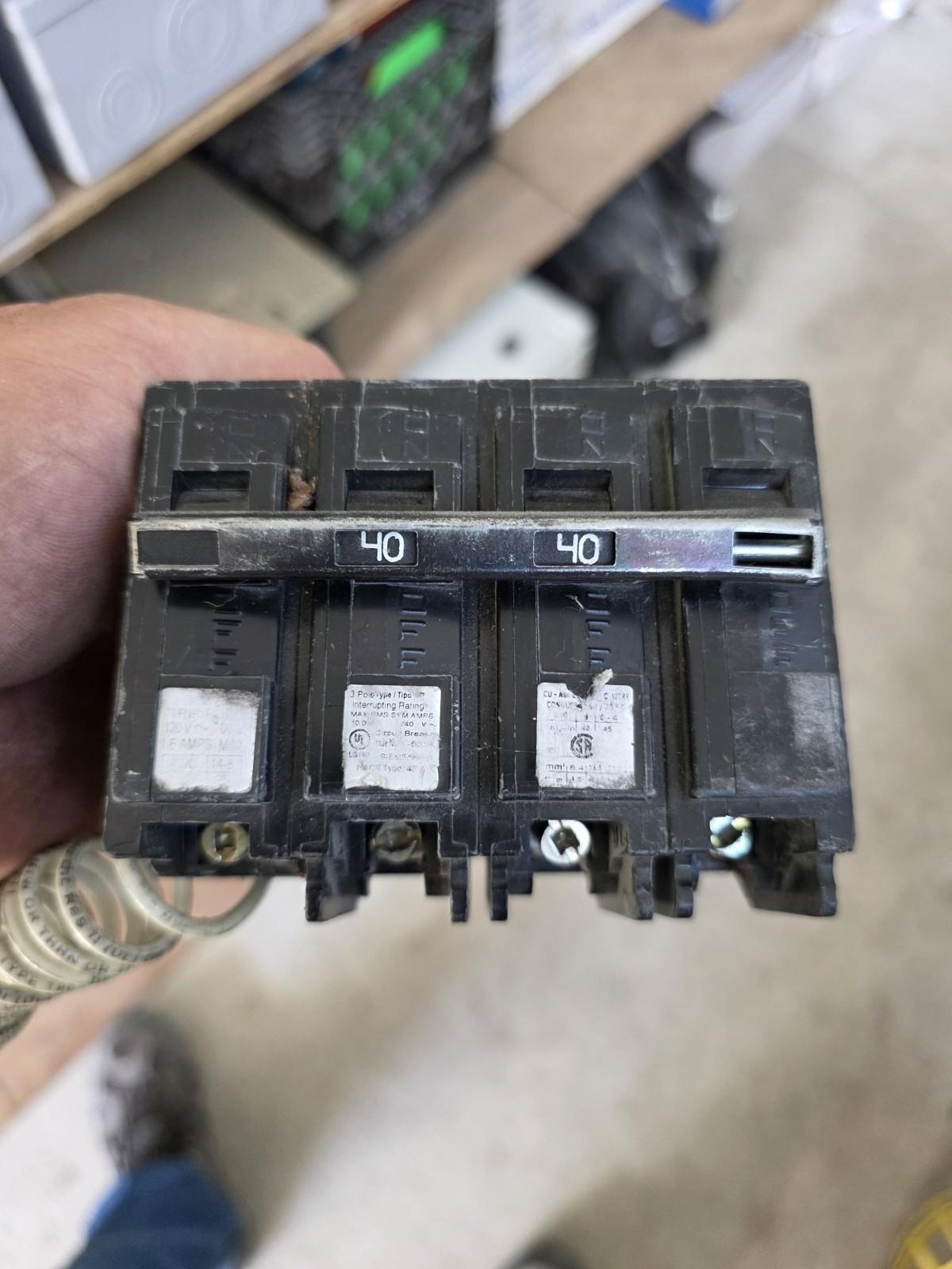BREAKER 40A 3P 240V 10K QP 120V SHUNT