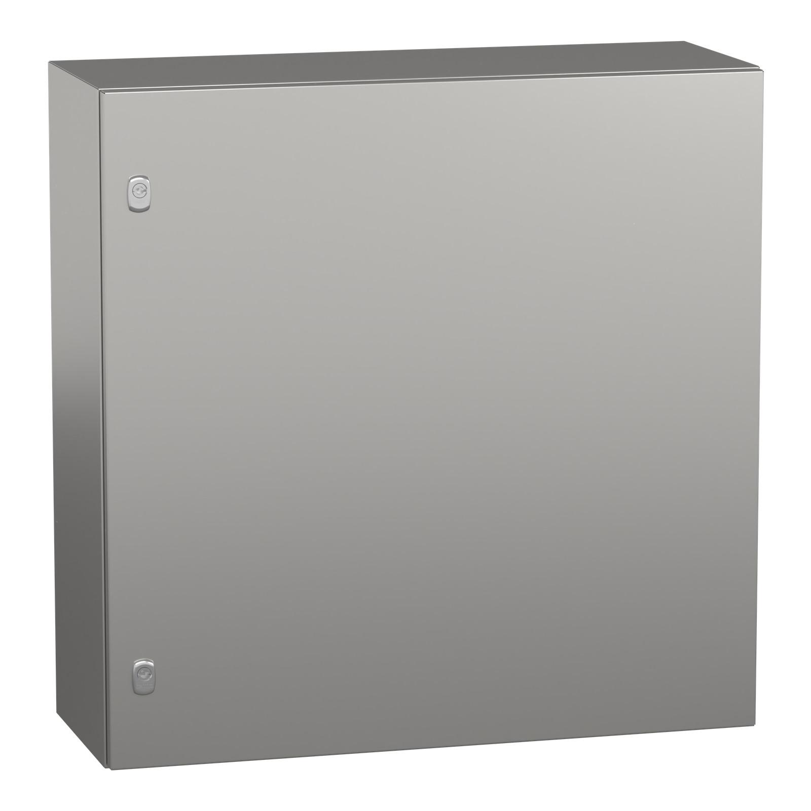 Wall mounted enclosure, Spacial S3X, stainless steel 316L, plain door, 800x800x300mm, IP66