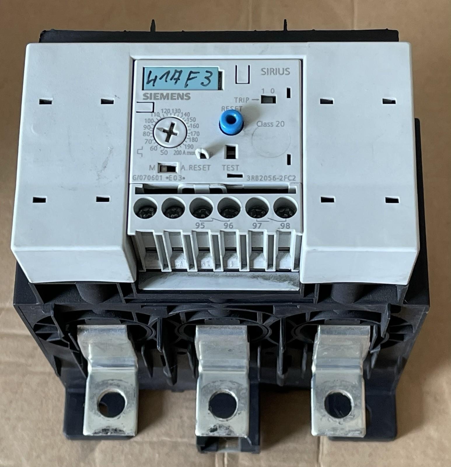 RELAY, OVERLOAD 50...200 A FOR MOTOR PRO