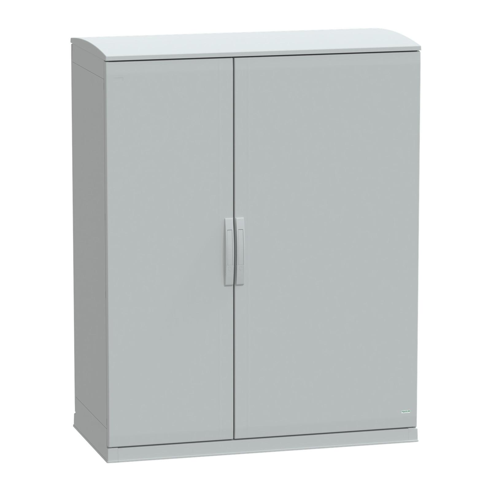 Floor standing polyester enclosure, Thalassa PLA, open bottom, ventilated canopy, 1500x1250x620mm, IP44, IK10