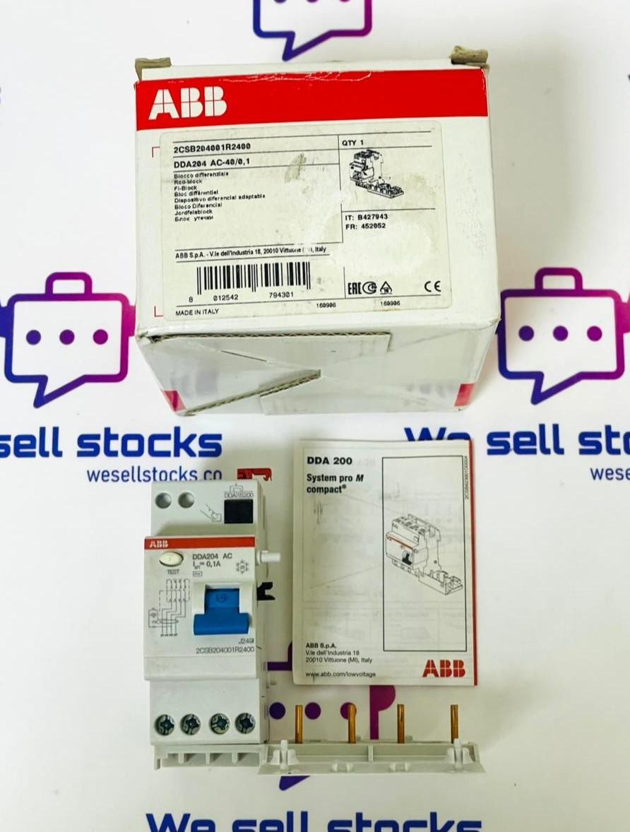 DDA204 AC-40/0.1 Residual Current Device Block