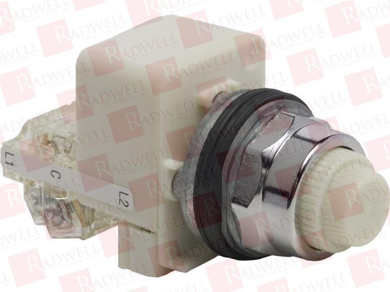 Push-to-test pilot light, Harmony 9001K, metal, polycarbonate, fresnel, white, 30mm, 110-120V