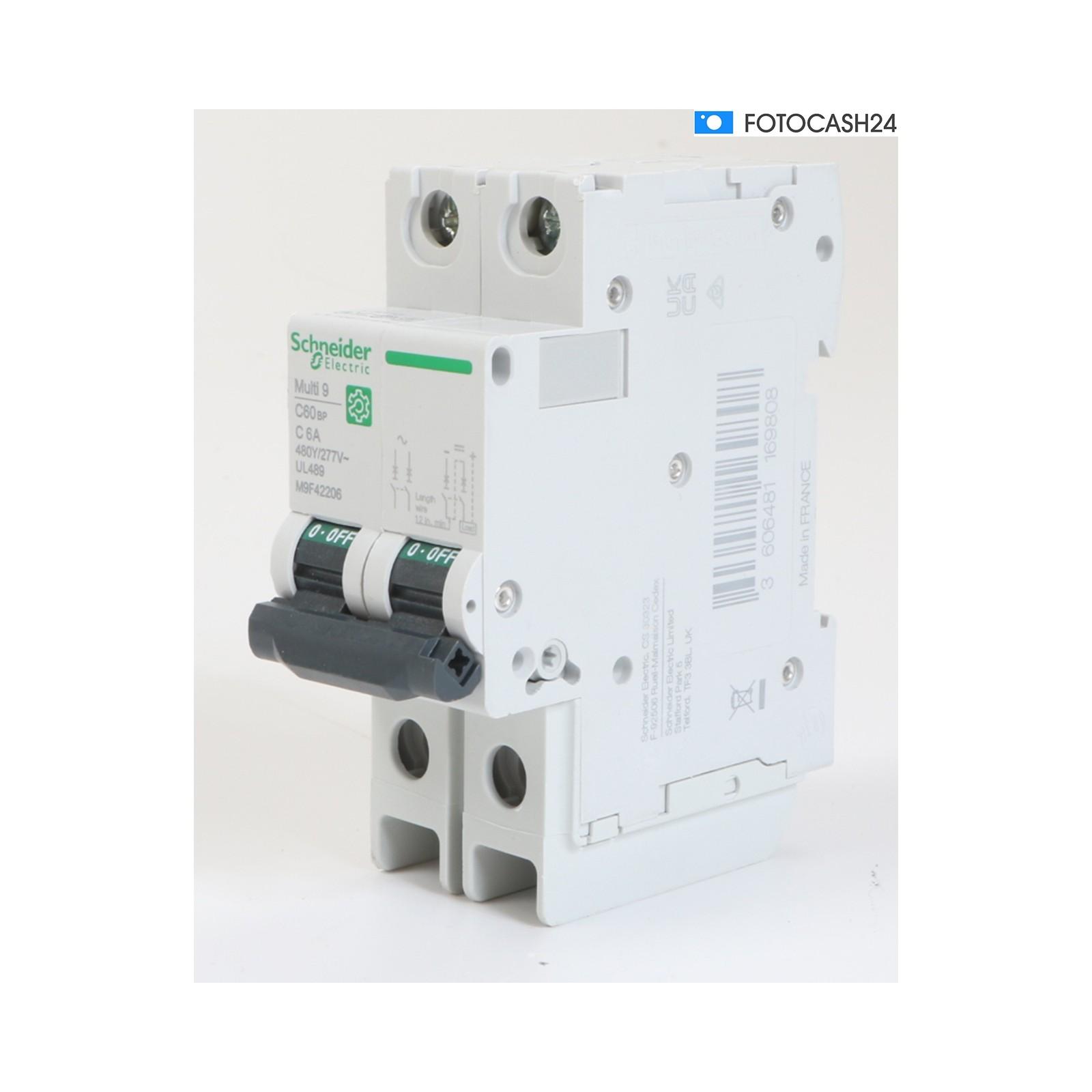 Miniature circuit breaker (MCB), Multi9 C60BP, 2P, 6A, C curve, 10kA (UL489), 10kA (IEC/EN 60947-2)