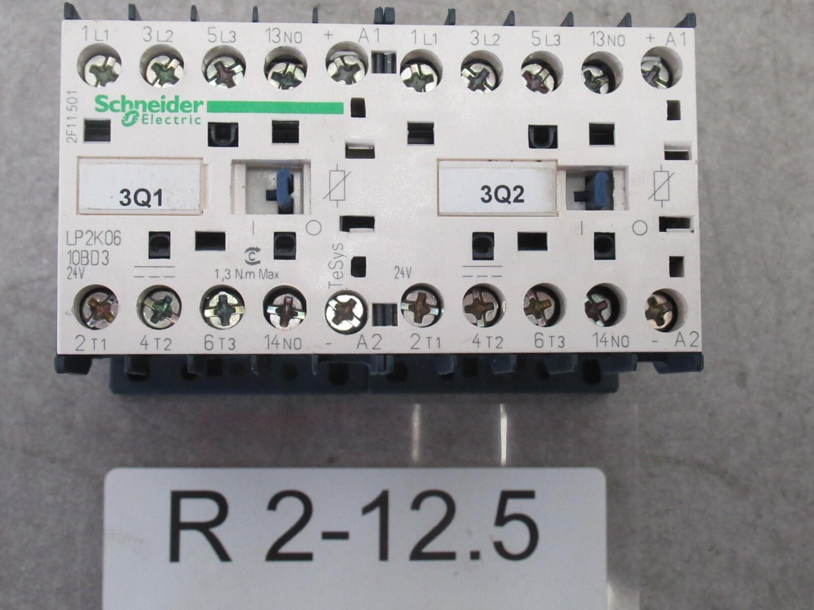 Reversing contactor, TeSys K, 3P, AC-3, lt or eq to 440V 6A, 1 NO, 24VDC coil