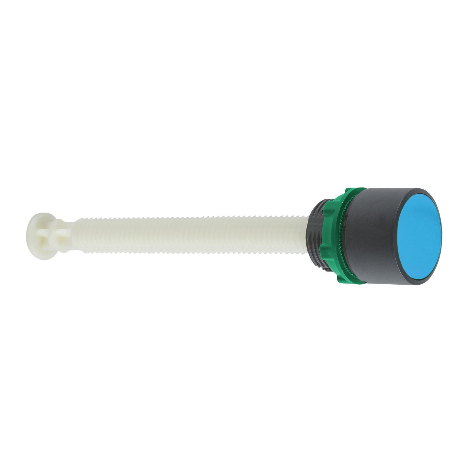 Manual overload reset push button, Harmony XB5, blue flush, 22mm, for 17...120 mm actuation distance