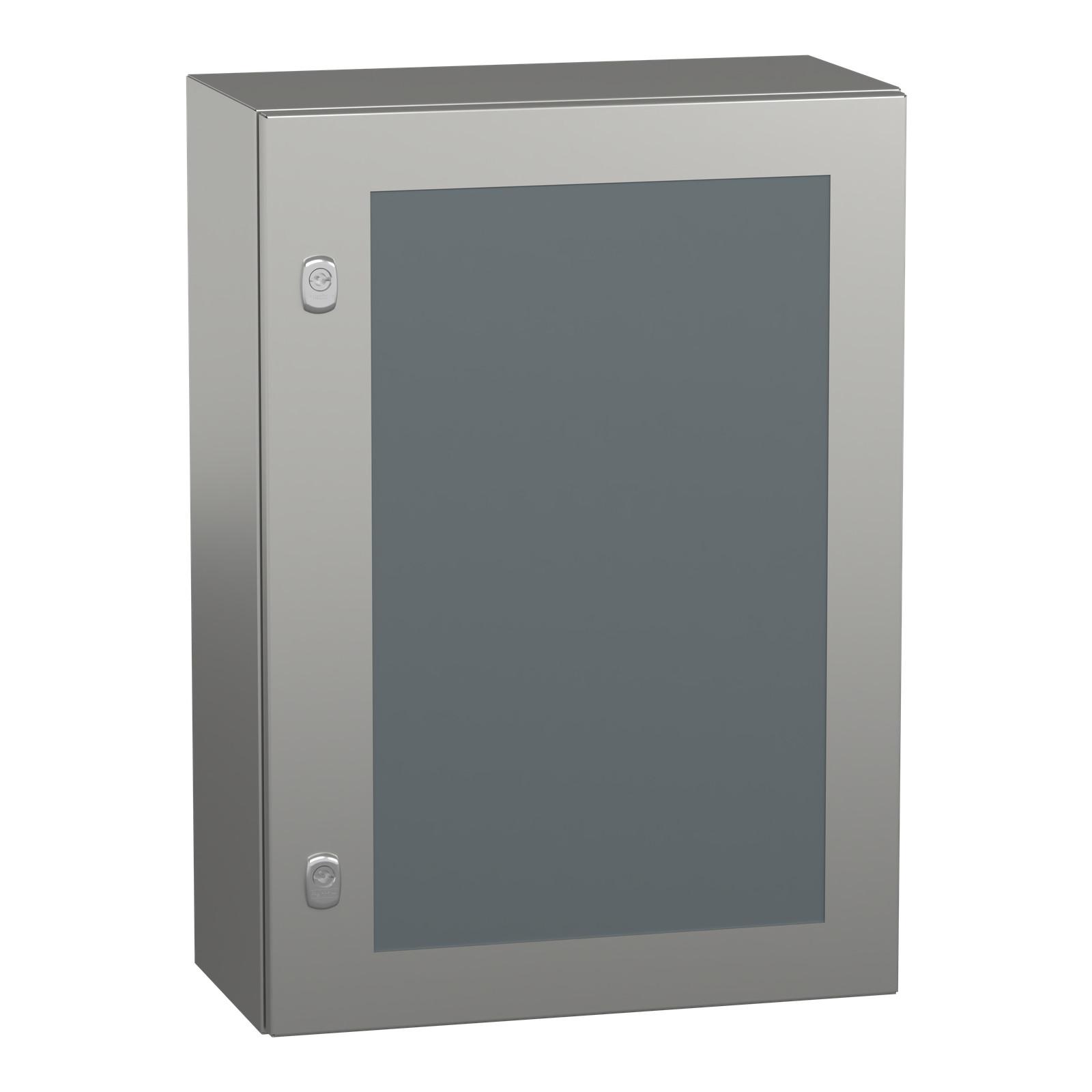 Wall mounted enclosure, Spacial S3X, stainless steel 304L, glazed door, 700x500x250mm, IP66