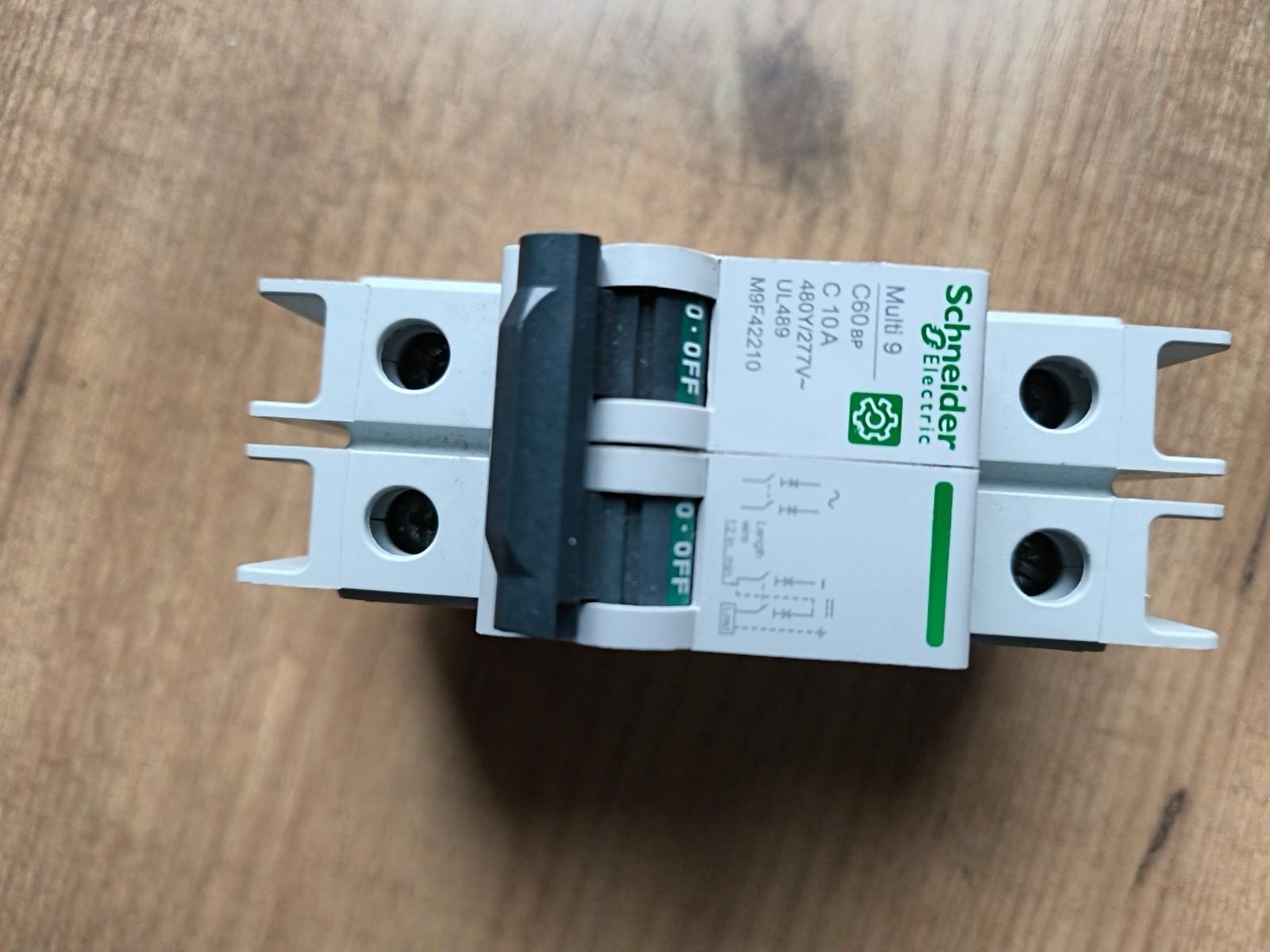 Miniature circuit breaker (MCB), Multi9 C60BP, 2P, 10A, C curve, 10kA (UL489), 10kA (IEC/EN 60947-2)