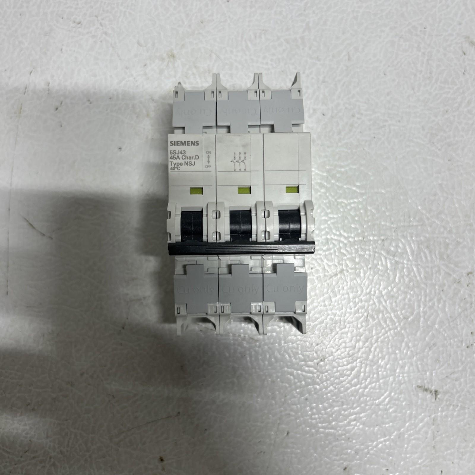 MCB 5SJ4 3P 240V 45A 10K D-TRIP