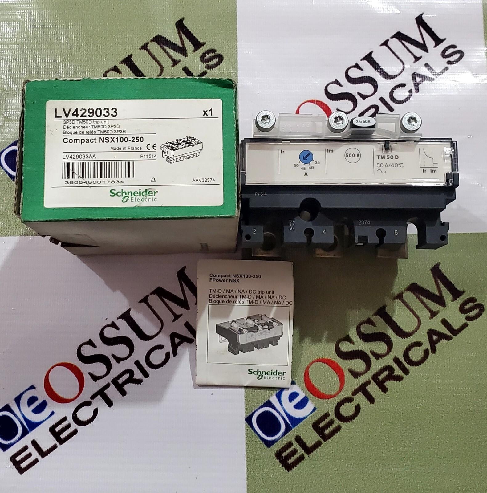 trip unit TM50D for ComPact NSX 100/160 circuit breakers, thermal magnetic, rating 50 A, 3 poles 3d