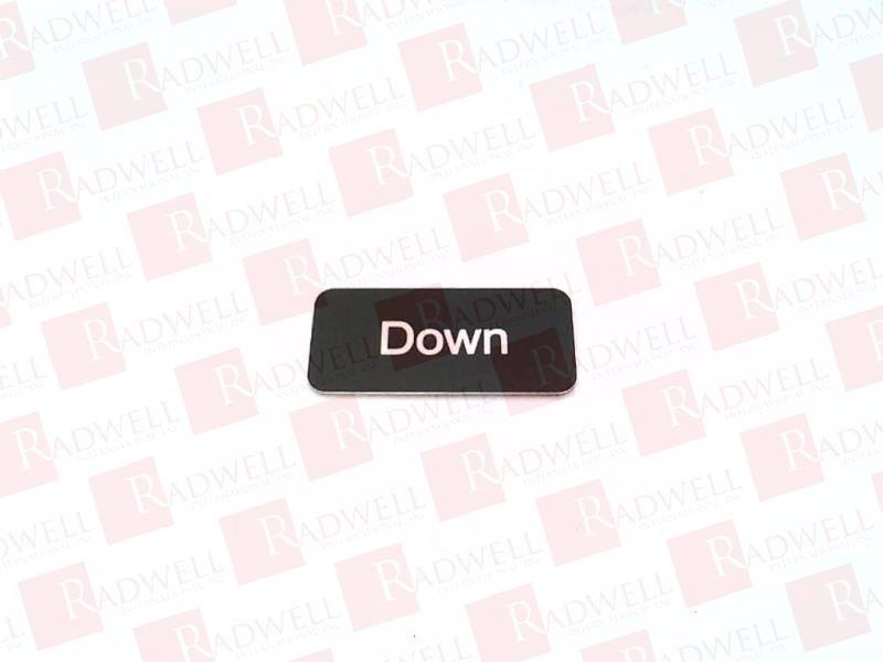 INSCR. LABEL, BLACK 12.5 X 27MM, DOWN