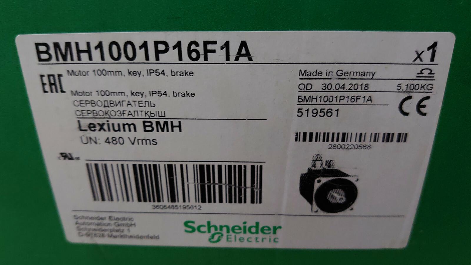 servo motor BMH, Lexium 32, 3.3Nm, 6000rpm, keyed shaft, with brake, IP54, 16bit encoder, straight