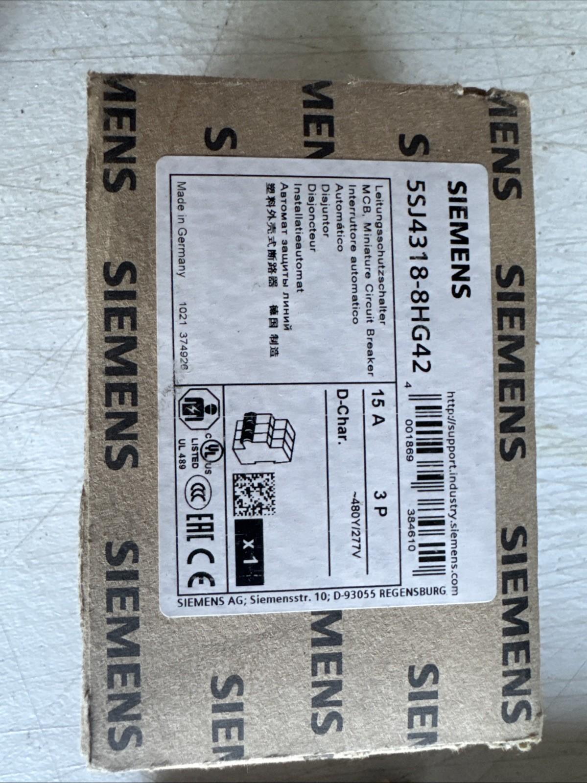 MCB 5SJ4 3P 480/277 15A 10K D-TRIP
