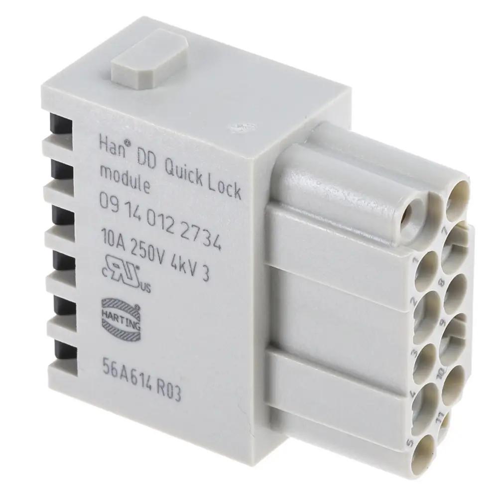 Han DD® module, Han-Quick Lock® termination, Female, Contacts: 12, Conductor cross-section: 0.25 ... 1.5 mm², Rated current: ‌10 A
