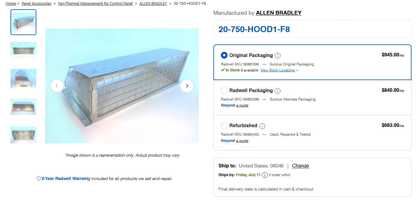 PF750 Exhaust Hood Kit