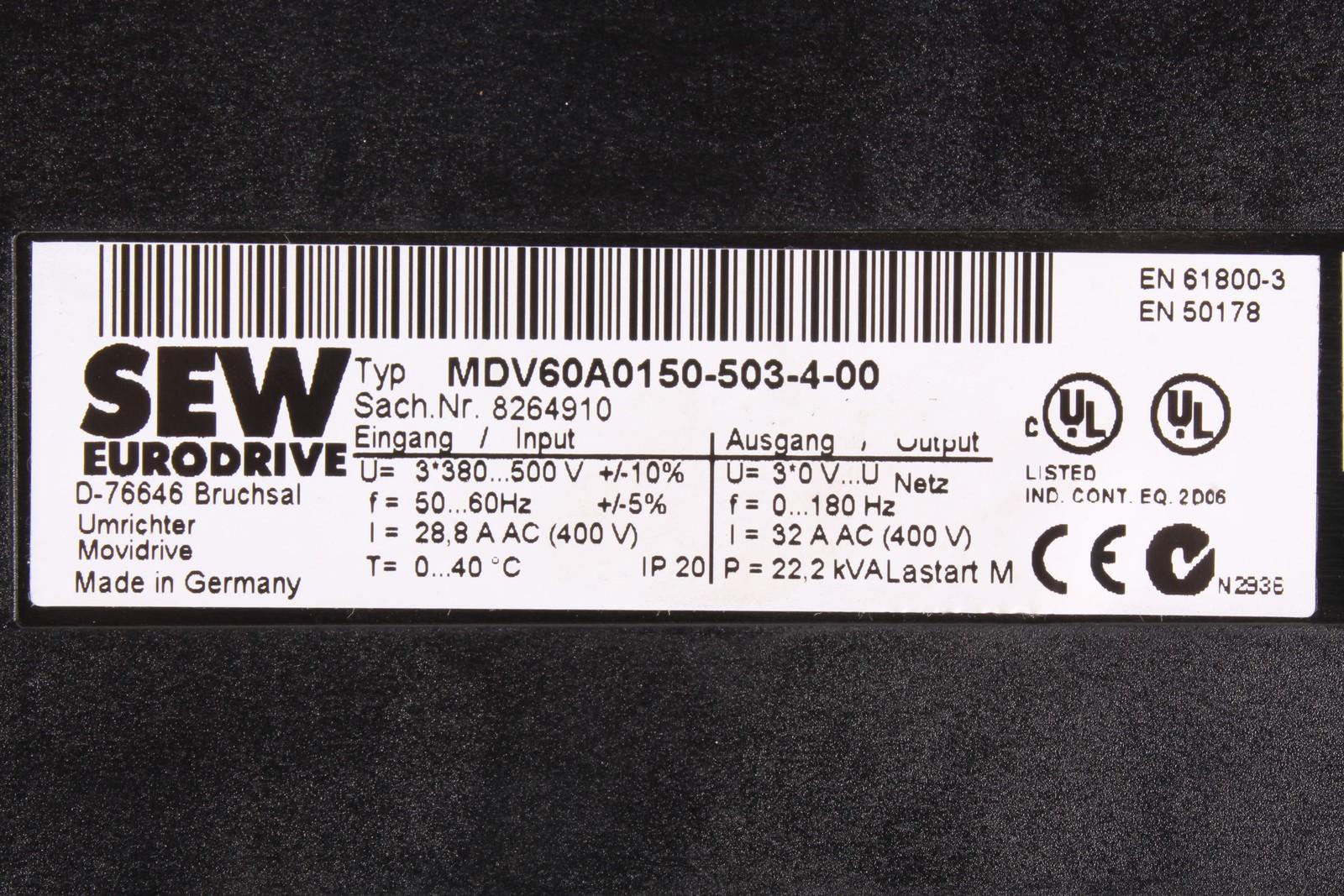 MDV60A0150-503-4-00 8264910 Reconditionné Garantie 24 mois