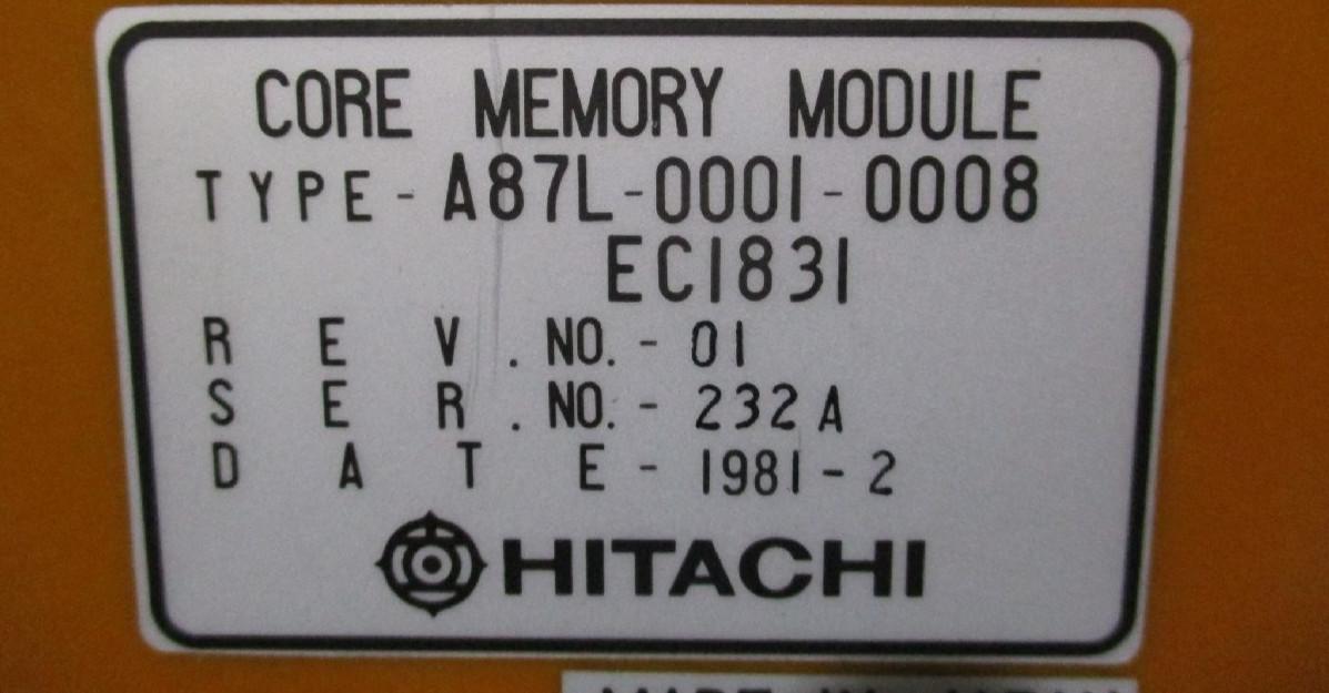 A87L-0001-0008-EC1831 Core Memory Module From Actual Machine