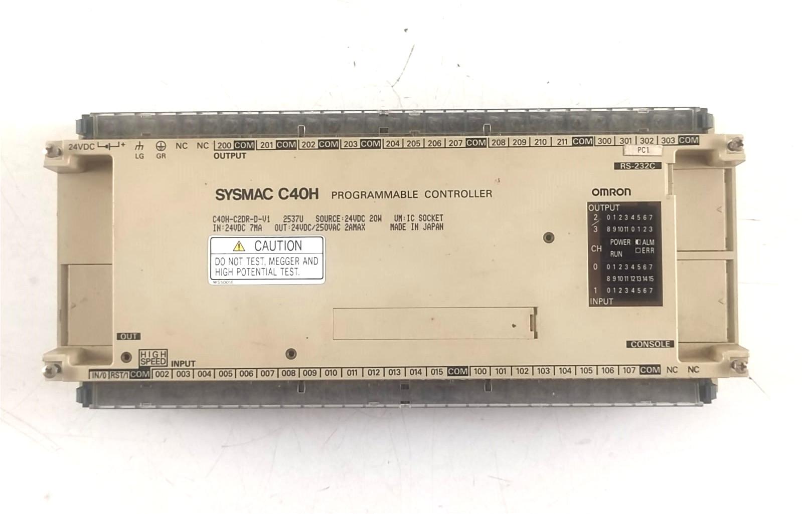 Sysmac C40H C40H-C2DR-D-V1 Contrôleur Programmable 24 VDC 20