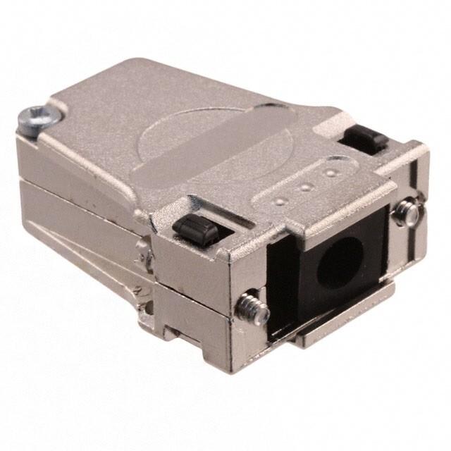 Shell housing, Size: D-Sub 1, With short locking screws, Thread 4-40 UNC, Side entry, 1x, Material (hood/housing): Metal
