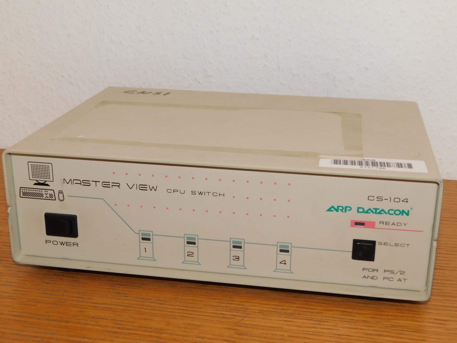 CPU MASTER View CS 104 ARP DATACON KVN PS/2 AT Masterview
