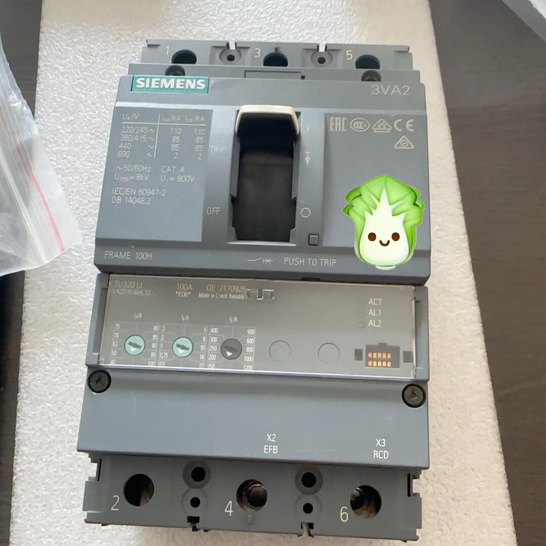 BRKR 3VA20 3P 100A 85KA ETU3-LI NUT