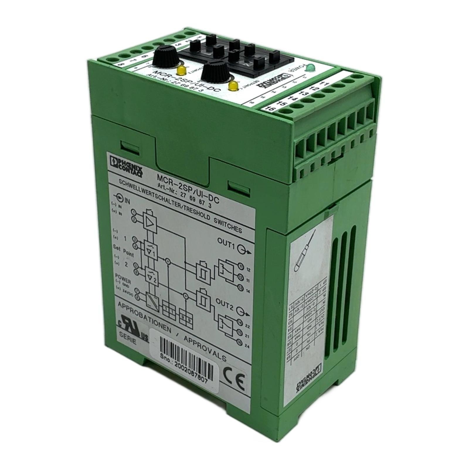 MCR-2SP/UI-DC 2769873 Phoenix Contact Commutateur de seuil