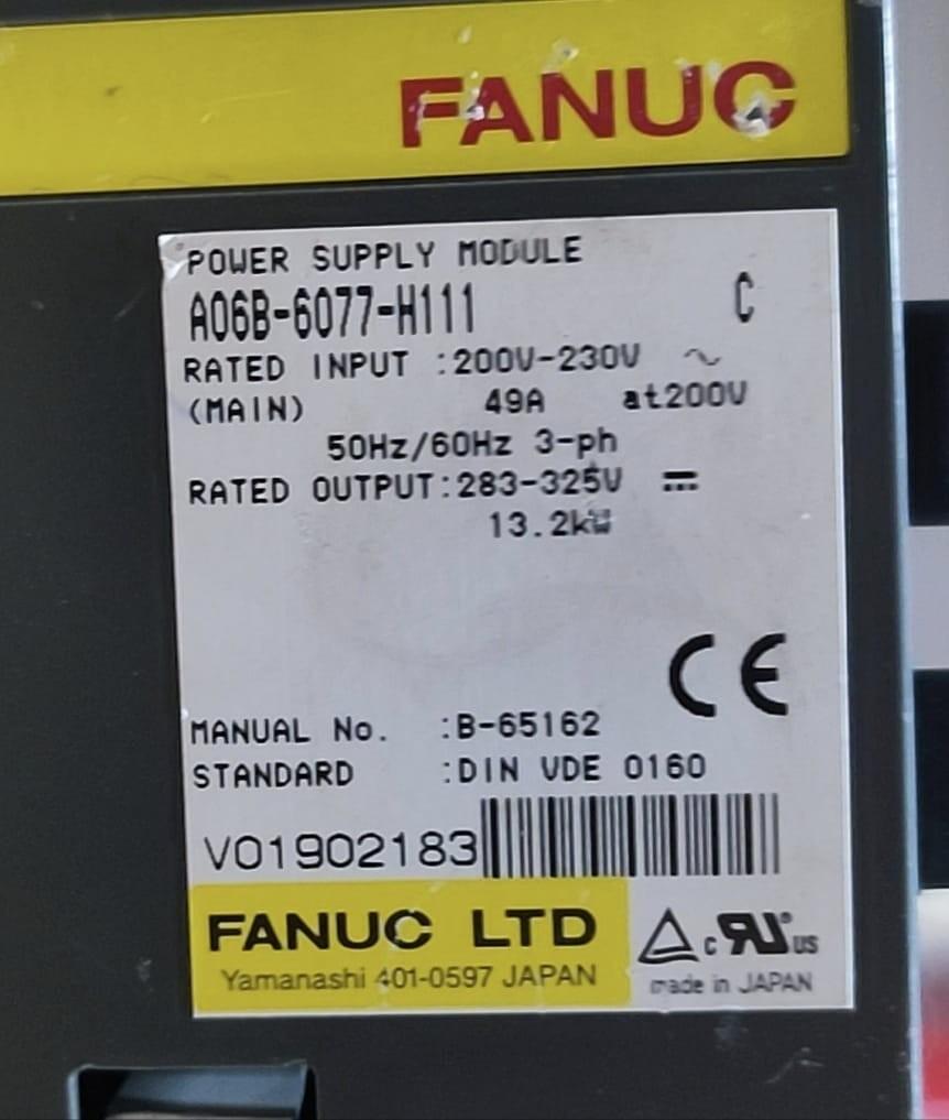 A06B-6077-H111 POWER SUPPLY MODULE 13,2 KW