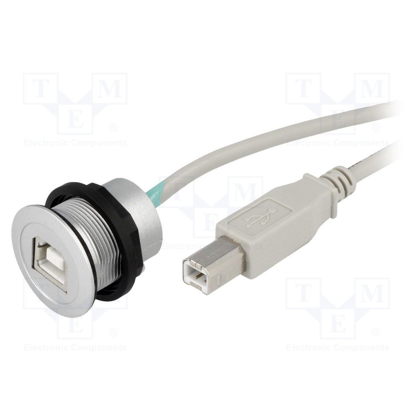 Service interfaces, USB 2.0, Cable length: 1.5 m, Connection type: Type B jack - type B connector