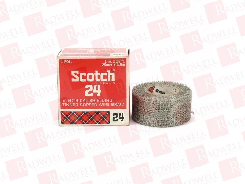 Scotch Electrical Shielding Tape 24, 1 in x 15 ft (25 mm x 4,6 m), 50 /Case