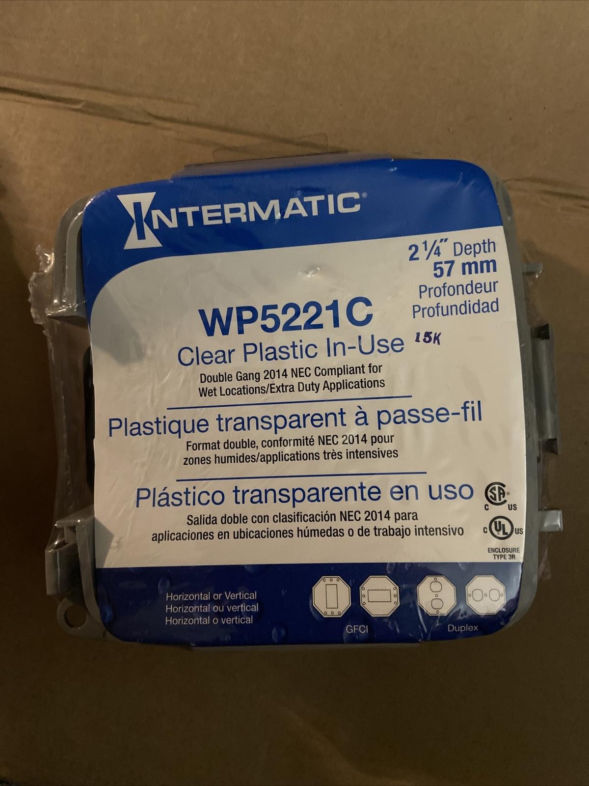Extra-Duty Plastic In-Use Weatherproof Cover, Double-Gang, Vrt, 2.25" Clear