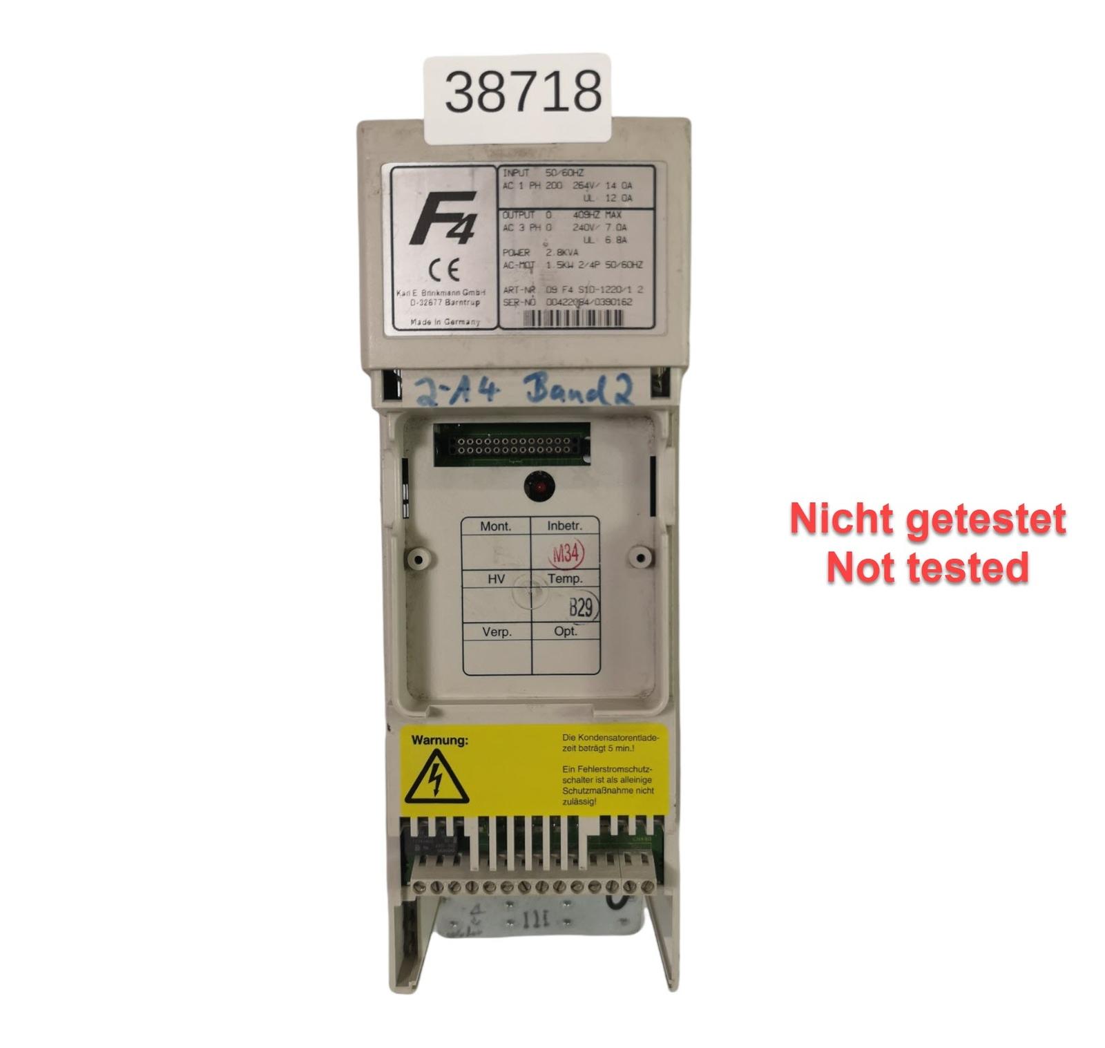 NON TESTÉ 09.F4.S1D-1220/1.2 Inverseur De Fréquence 2,8 KVA